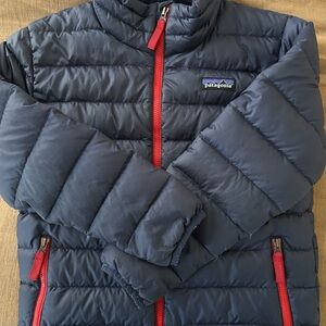 Patagonia Kids Puffer Jacket - Navy and Red